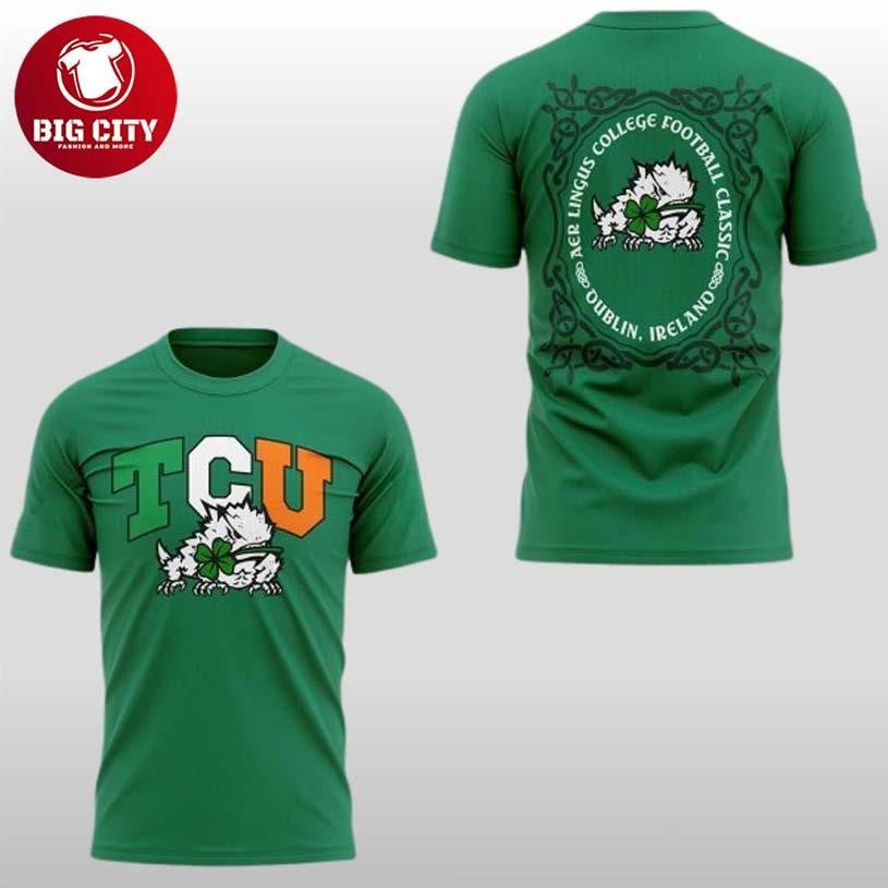 2026 TCU Horned Frogs x Irish Day Ireland Game Two Sided Shirt Unisex