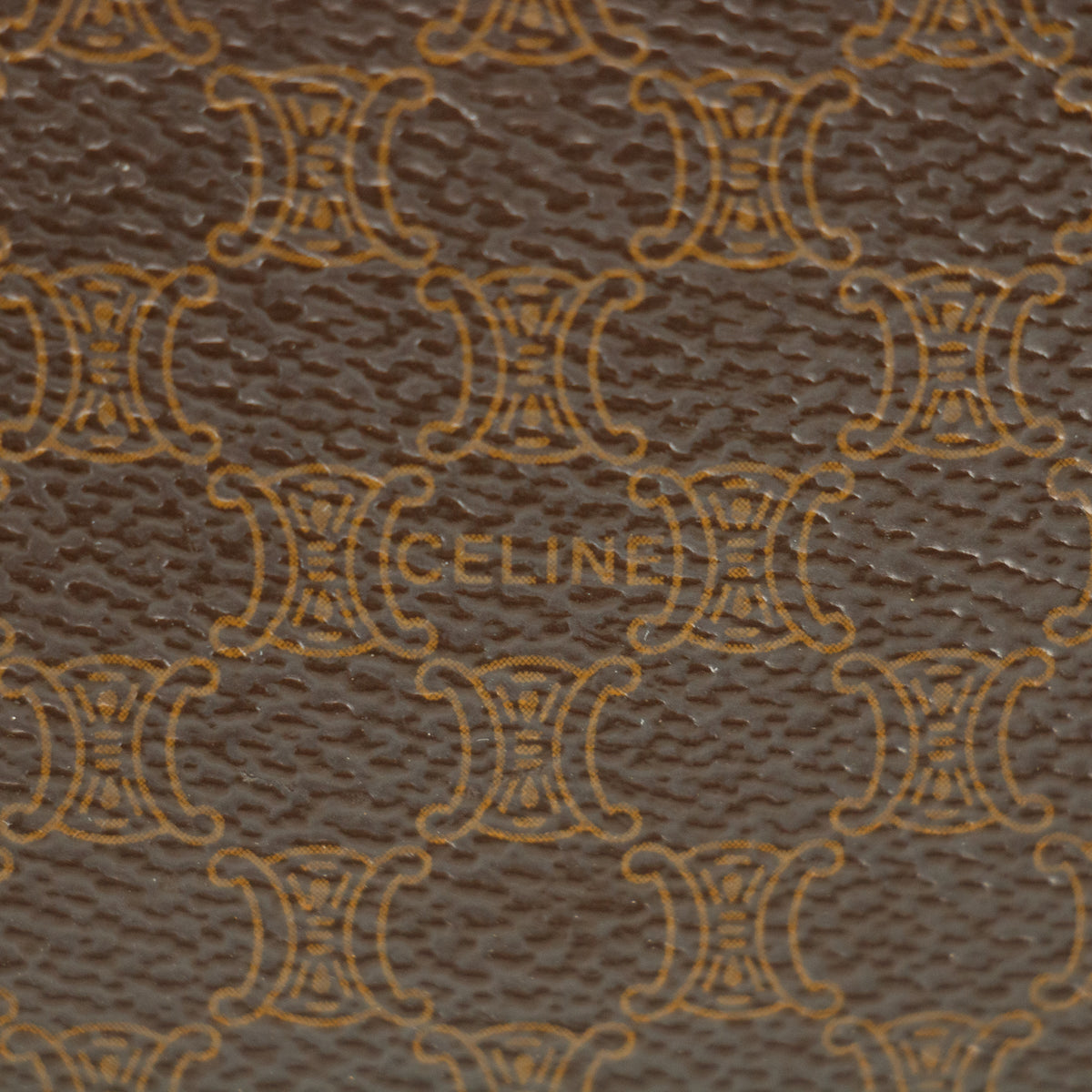 Celine Brown Macadam PVC x Leather Handbag #3540