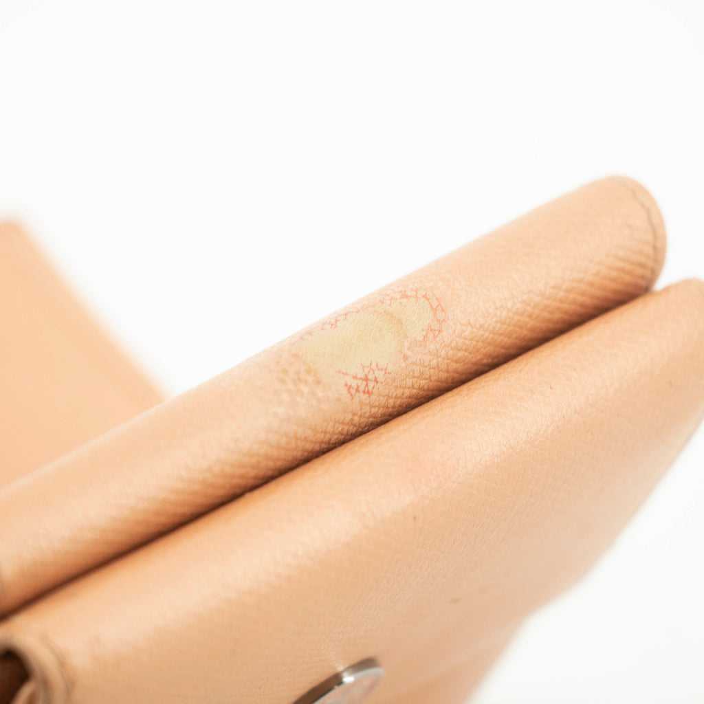 Chanel Pink Leather Compact Trifold Wallet #3715