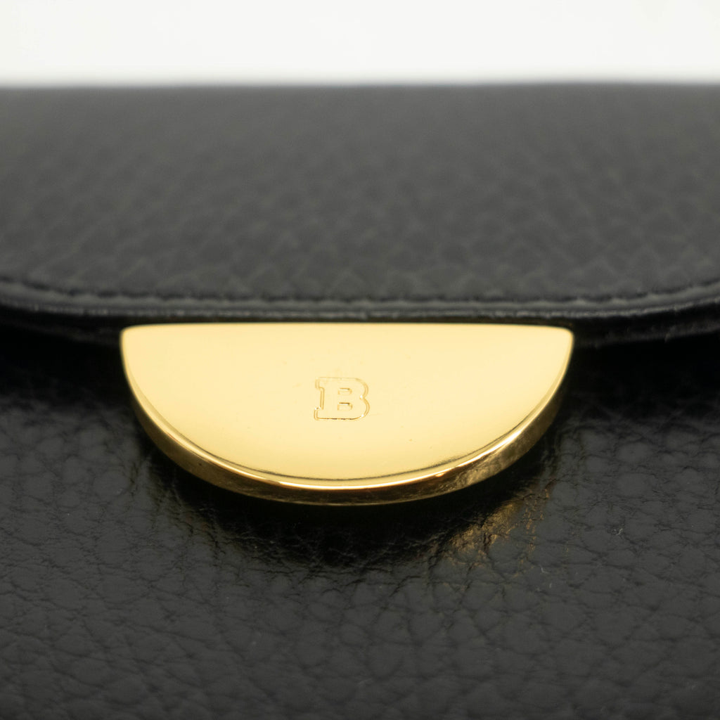 Black Bally Leather Coin Case #3964