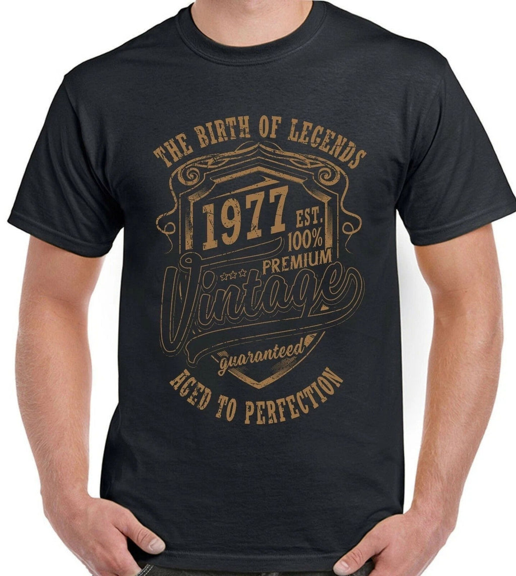 49th Birthday 1977 Mens Funny 49 Year old Gift The Birth Of Legends Unisex