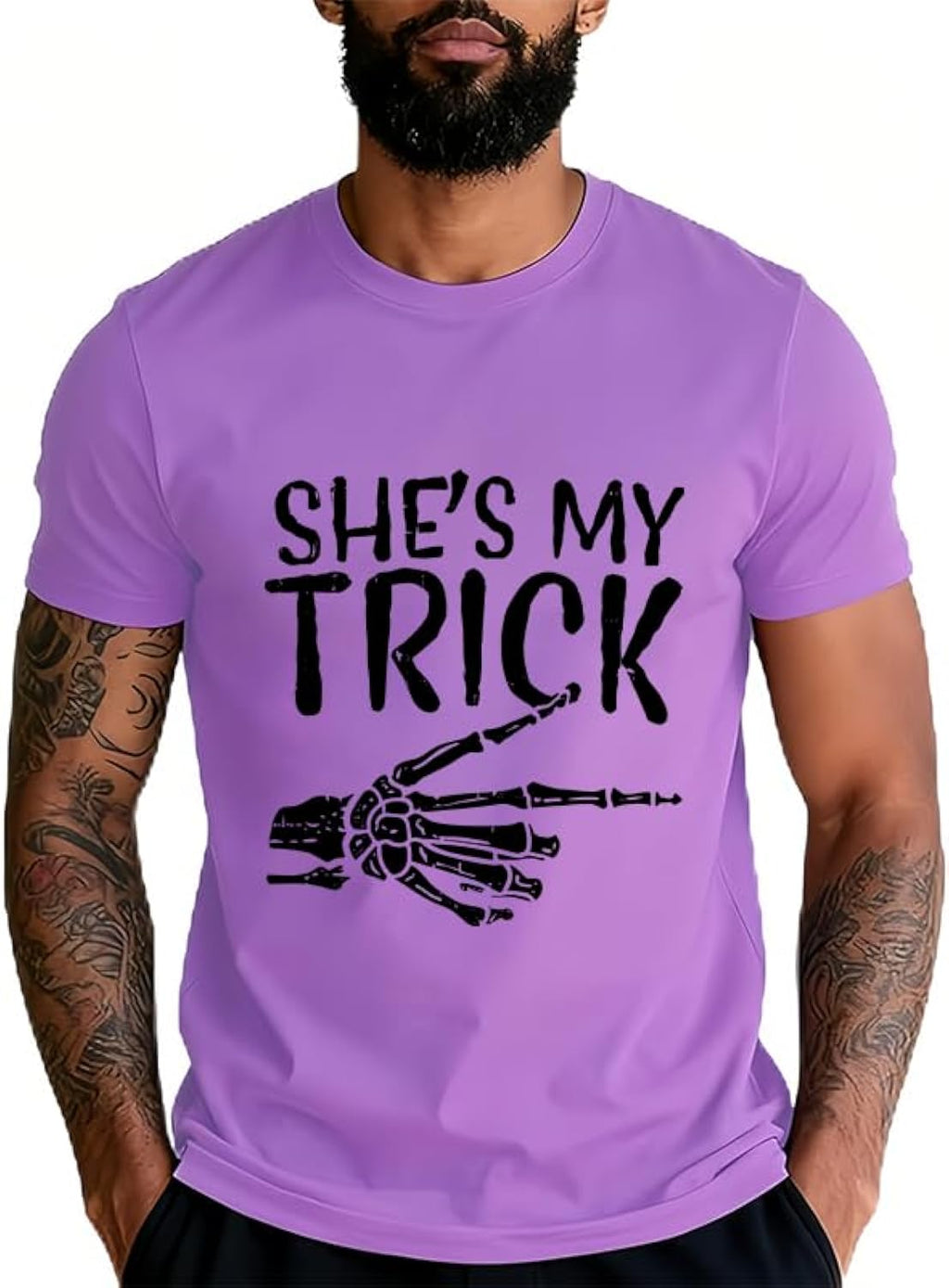 She's My Trick He's My Treat Shirt Matching Halloween Couple T-Shirt