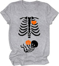 Halloween Maternity Shirt, Pregnant Halloween Costume, Skeleton Pregnant Shirts for Women