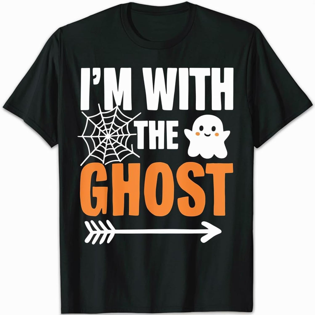 I'm with The Ghost Halloween Cute Matching Couple T-Shirt