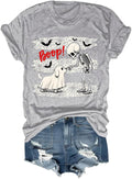 Boop Dog Shirt Skeleton Ghost Halloween Dog Shirts for Women Men