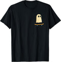 Ghost On Skateboard Boys Kids Funny Retro Halloween Costume T-Shirt