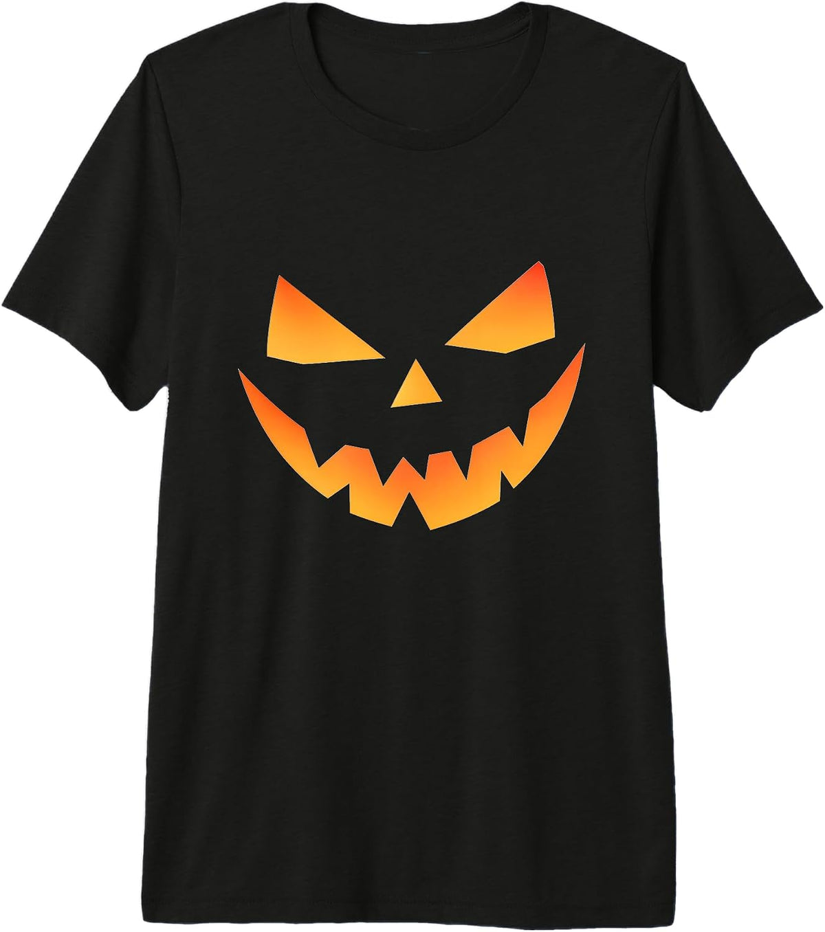 Pumpkin Face Halloween Jack O'Lantern Spooky Fall Premium Tri-blend T-Shirt