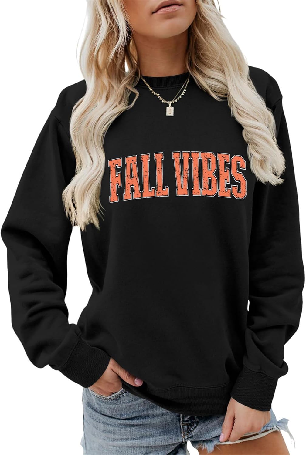 Fall Vibes Sweatshirt, Get Cozy Shirt Women Crewneck Autumn Season Sweater Weather Pullover Retro Winter Casual Tops