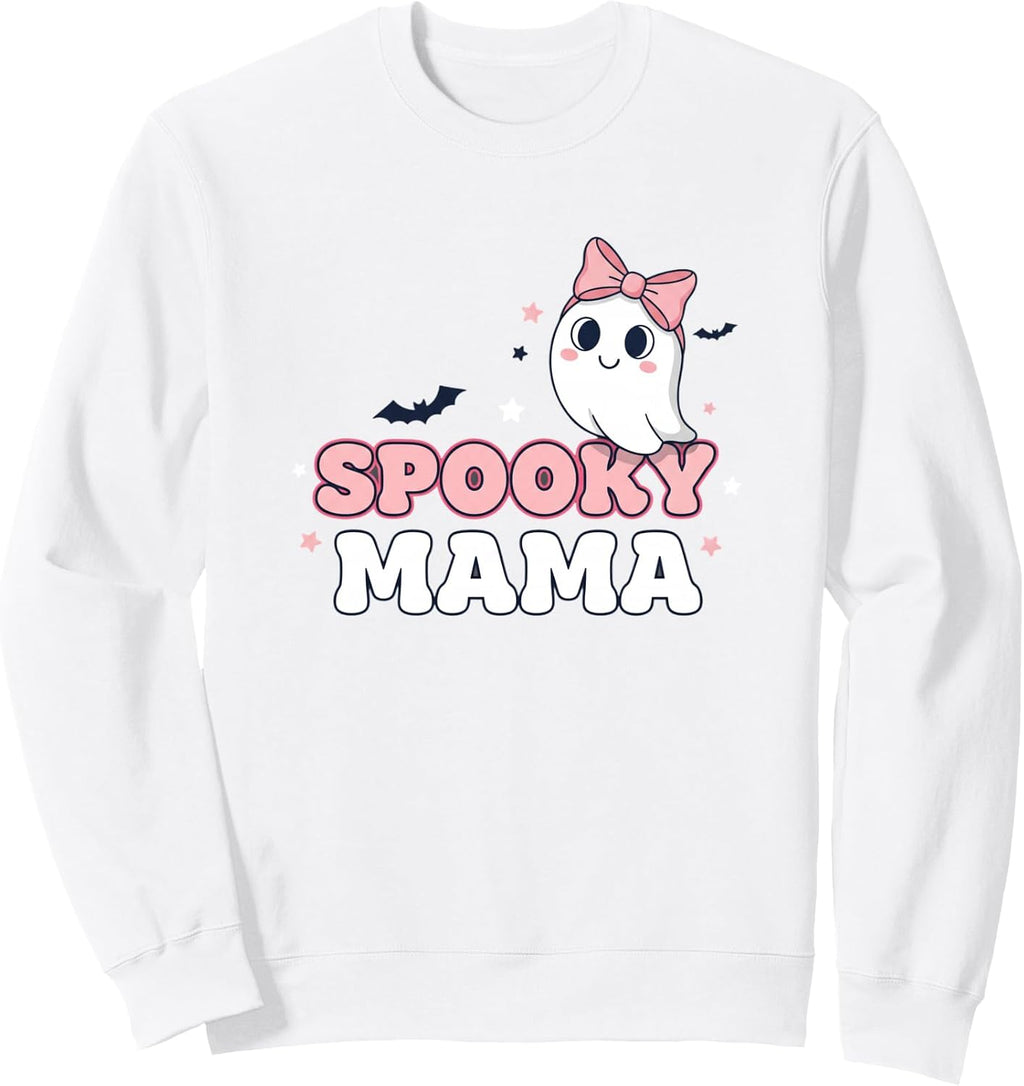 Spooky Mama Mom Halloween Cute Ghost Spooky Mom Sweatshirt