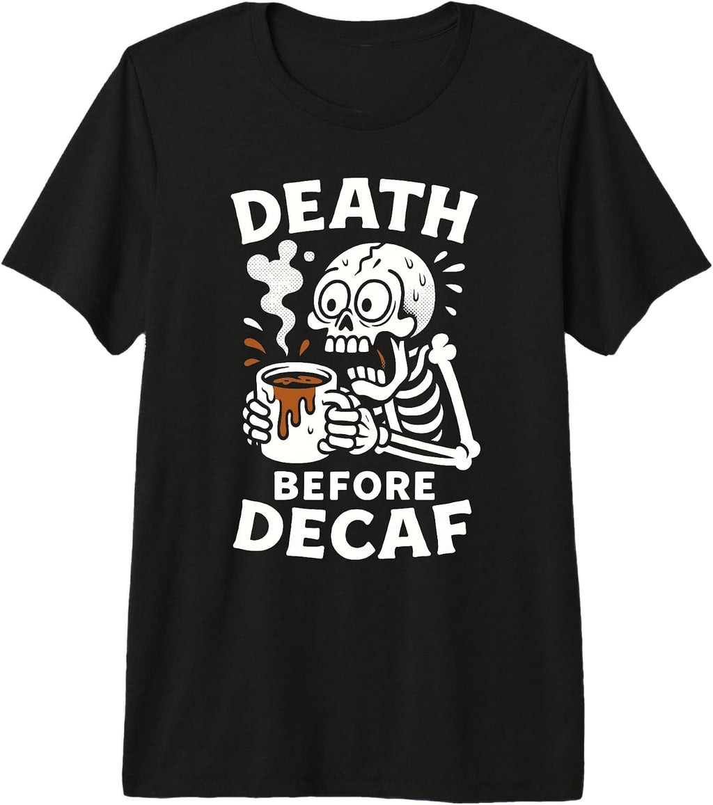 Funny Skeleton for Men & Women, Coffee Lovers Premium Tri-blend T-Shirt