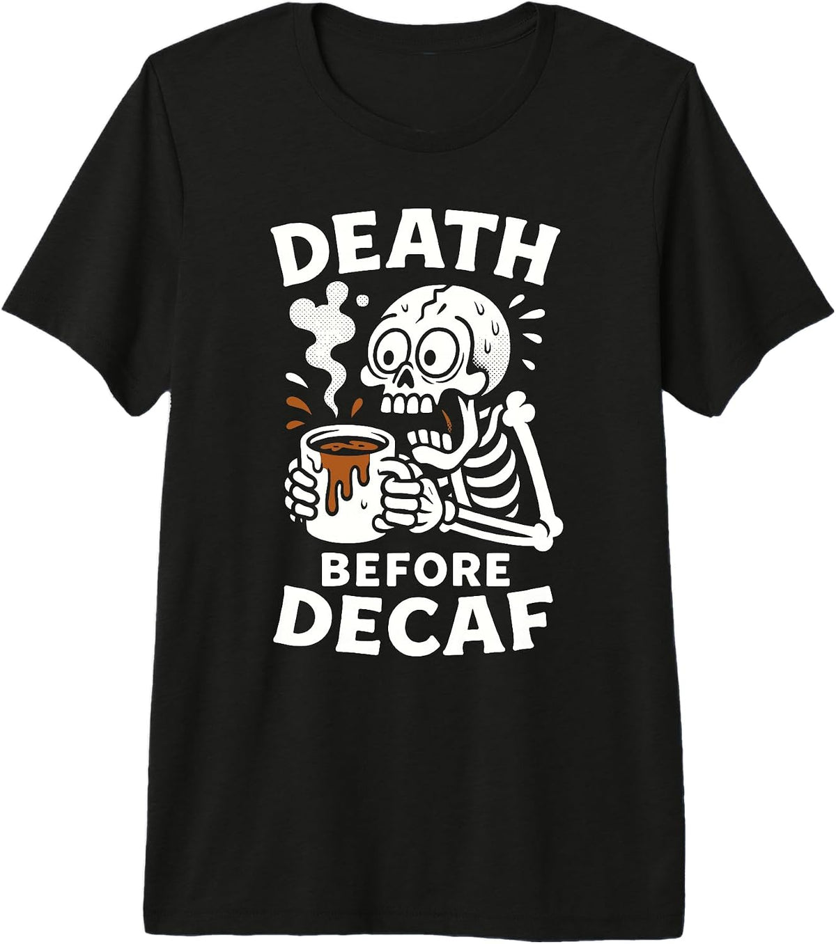 Funny Skeleton for Men & Women, Coffee Lovers Premium Tri-blend T-Shirt