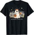 Growing A Little Boo Ghost Pregnancy Maternity Halloween T-Shirt