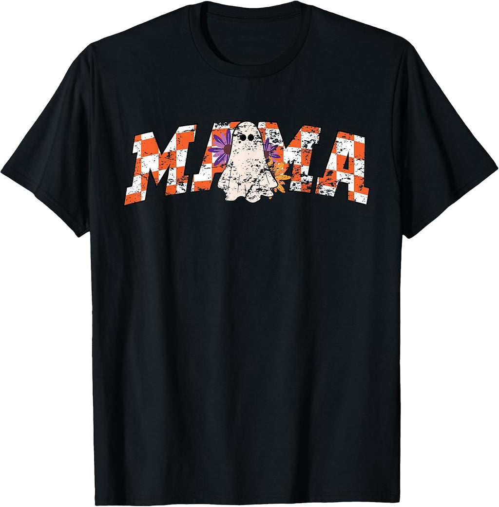 Halloween Mama Spooky Cute Ghost Halloween Mom life T-Shirt