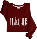 Christmas Tree Teacher Sweatshirt Teach Christmas Sweatshirt