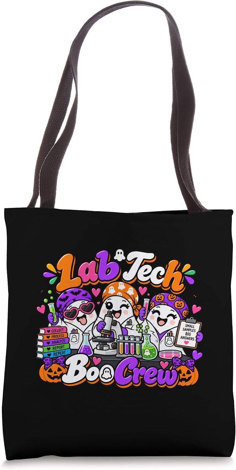 Lab Tech Boo Crew Matching Halloween Tote Bag