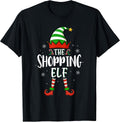 Funny Christmas The Shopping Elf Family Matching Xmas Pajama T-Shirt