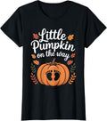 Little Pumpkin On The Way Cute Pregnancy Reveal Halloween T-Shirt