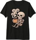 Skeleton Coffee Cup Cute Funny Skull Design Premium Tri-Blend T-Shirt