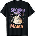 Spooky Mama Ghost Halloween Mom T-Shirt