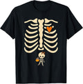 Pregnancy Skeleton Baby Pregnant Halloween Maternity Women T-Shirt