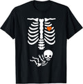 Beer Belly & Baby Skeleton Pregnancy Couples Halloween Mom T-Shirt