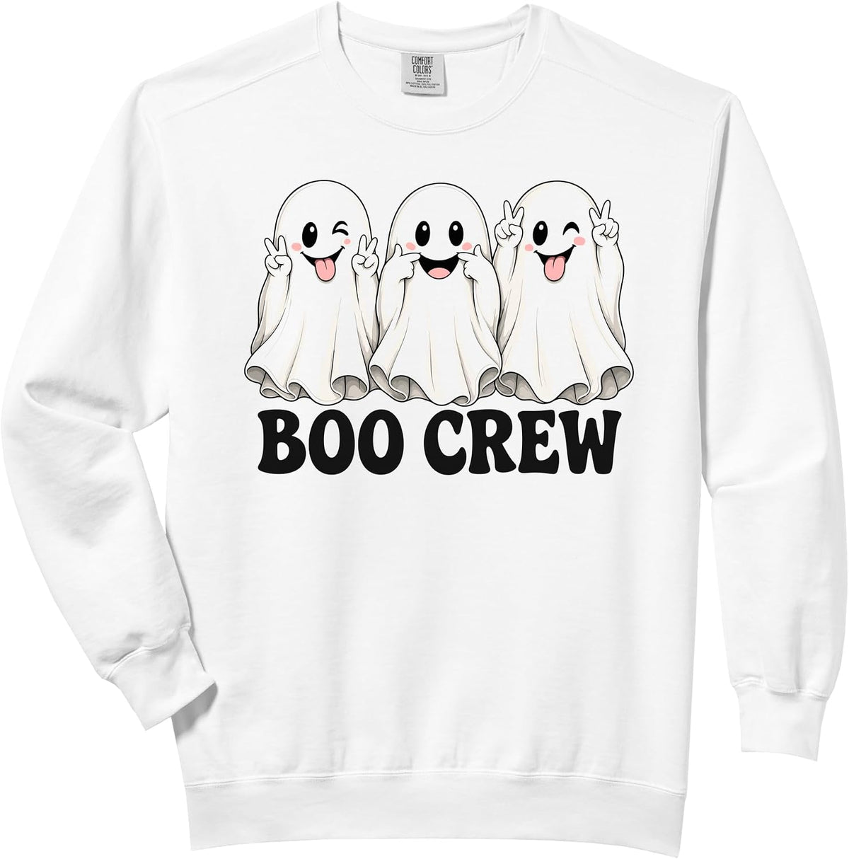 Boo Crew Halloween Ghost Comfort Colors Adult Sweatshirt