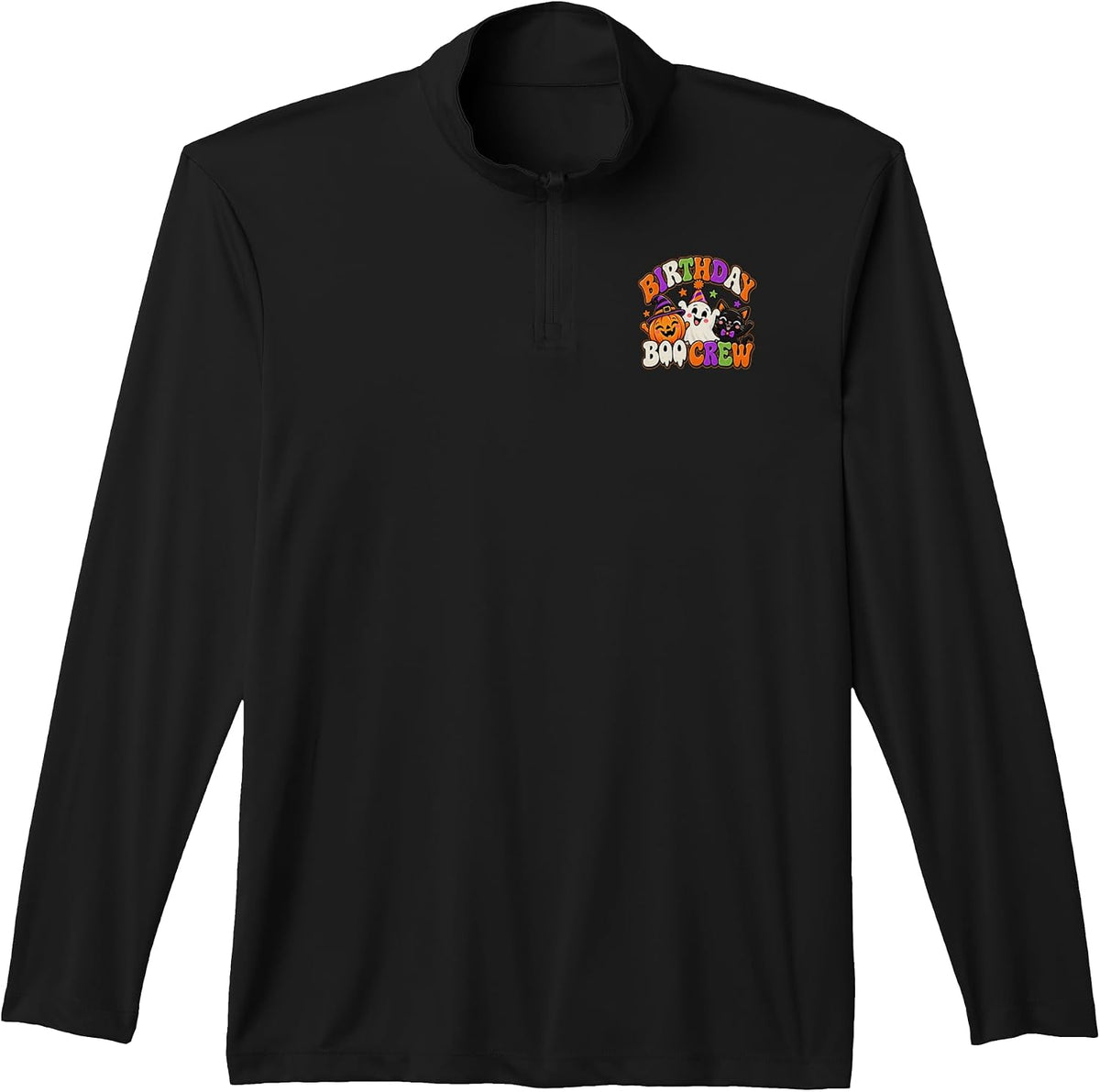 Birthday Boo Crew Cute Halloween Characters Performance Quarter-Zip Top