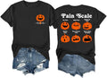 Halloween Shirt for Women Pain Scale Pumpkin Medical Nurse T-Shirt