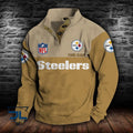 Pittsburgh Steeler Double Breasted Stand Collar Sweatshirts