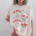 Custom Grade Level Christmas Teacher Shirt, Teacher Christmas Gift Festive Teacher Holiday T shirt or Sweatshirt 1st 2nd 3rd 4th 5th 6th