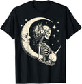 Halloween Pregnant Skeleton Women Pregnancy Announcement T-Shirt