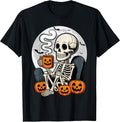 Halloween Skeleton Coffee T-Shirt
