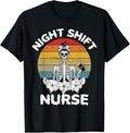 Night Shift RN ICU ER Nurse Halloween Scrub Tops