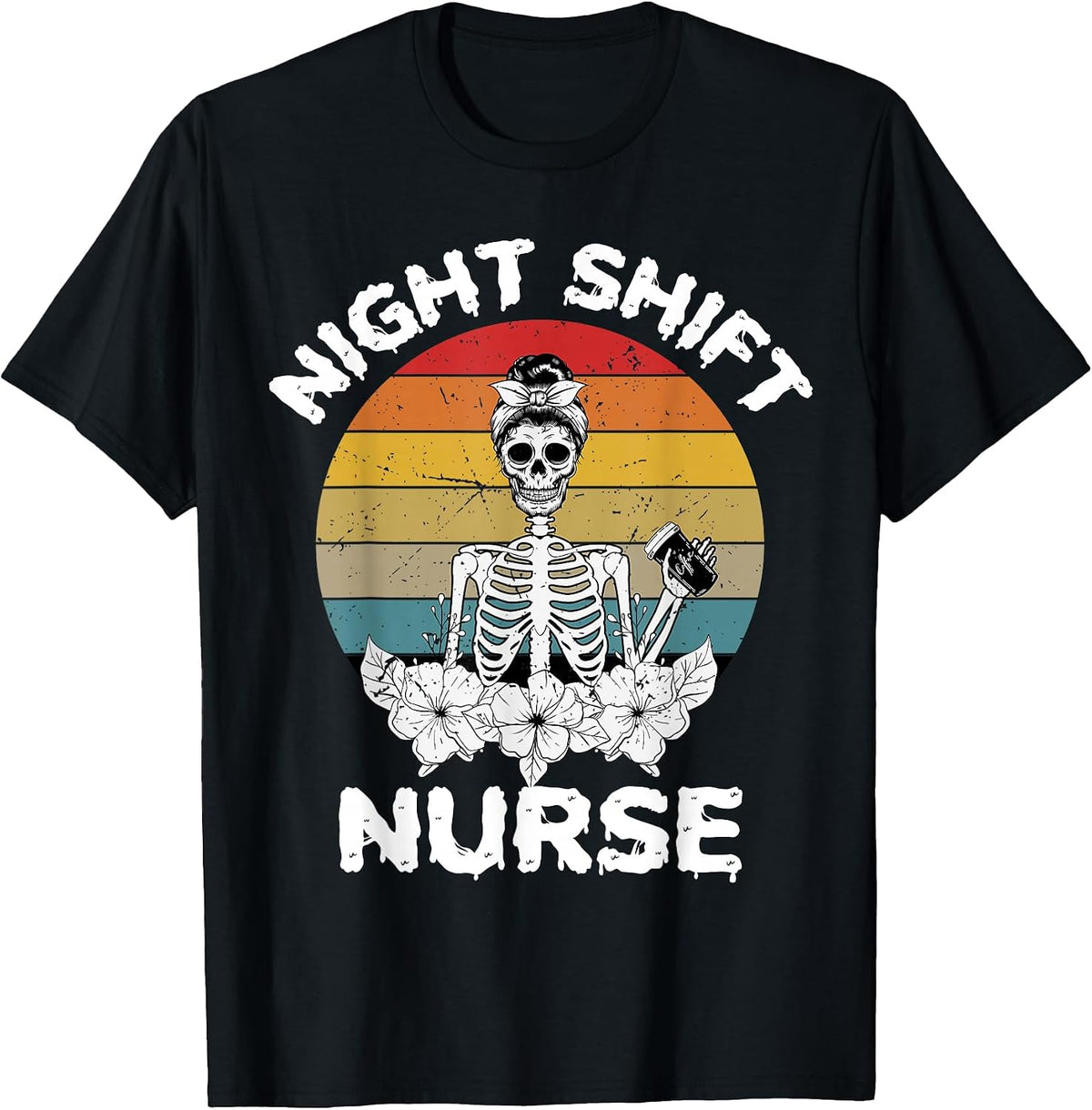 Night Shift RN ICU ER Nurse Halloween Scrub Tops