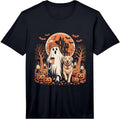 Men's Spooky Season Ghost Dog Pumpkin Halloween Performance T-Shirt