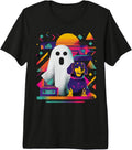 Retro Ghost Dog Funny Spooky Halloween Pet Lovers Premium Tri-Blend T-Shirt