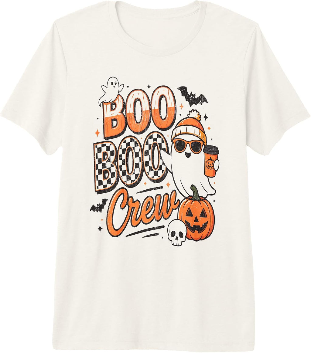 Halloween Boo Crew Outfit for Spooky Season Funny Coffee Premium Tri-Blend T-Shirt