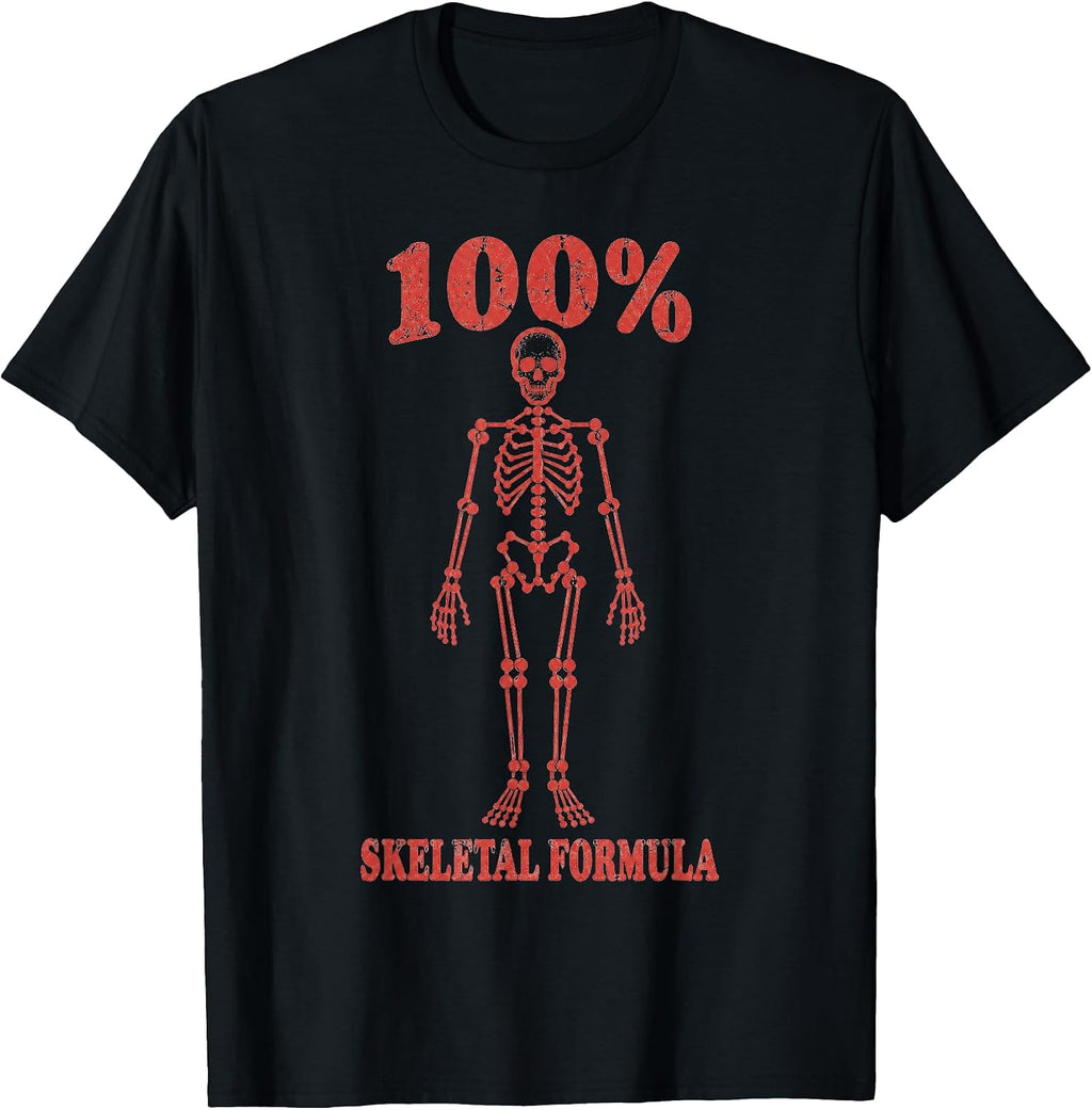 100 Skeletal Formula Skeleton Coffee Lover T-Shirt