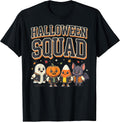 Halloween Squad Pumpkin Ghost Candy Corn Bat T-Shirt