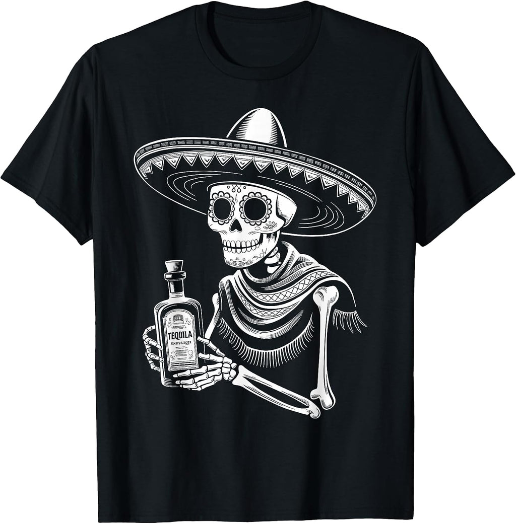 Skeleton Mexico Dia De Los Muertos Mexican Day Of The Dead T-Shirt