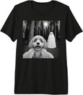 Spooky Cavapoo Selfie with Ghost Halloween Doodle Dog Premium Tri-Blend T-Shirt
