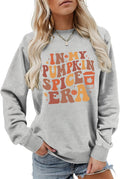 In My Pumpkin Spice Era Sweatshirt Fall Vibes Autumn Crewneck Sweater Pumpkin Spice Latte Shirt Women Cozy Pullovers