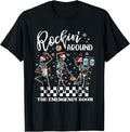 ER Christmas Nurse Rockin Around The Emergency Room Skeleton T-Shirt