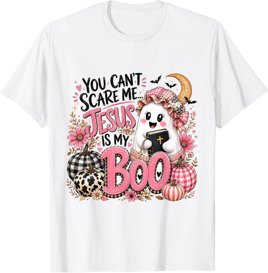 Funny Jesus is My Boo Retro Christian Halloween Girls T-Shirt