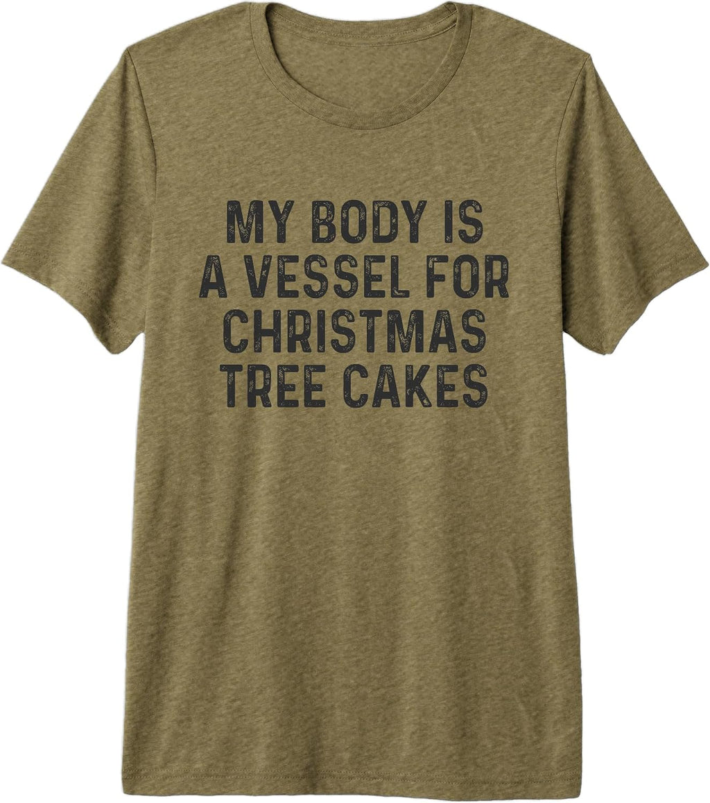 Funny Christmas Tree Cake Lover Premium Tri-Blend T-Shirt