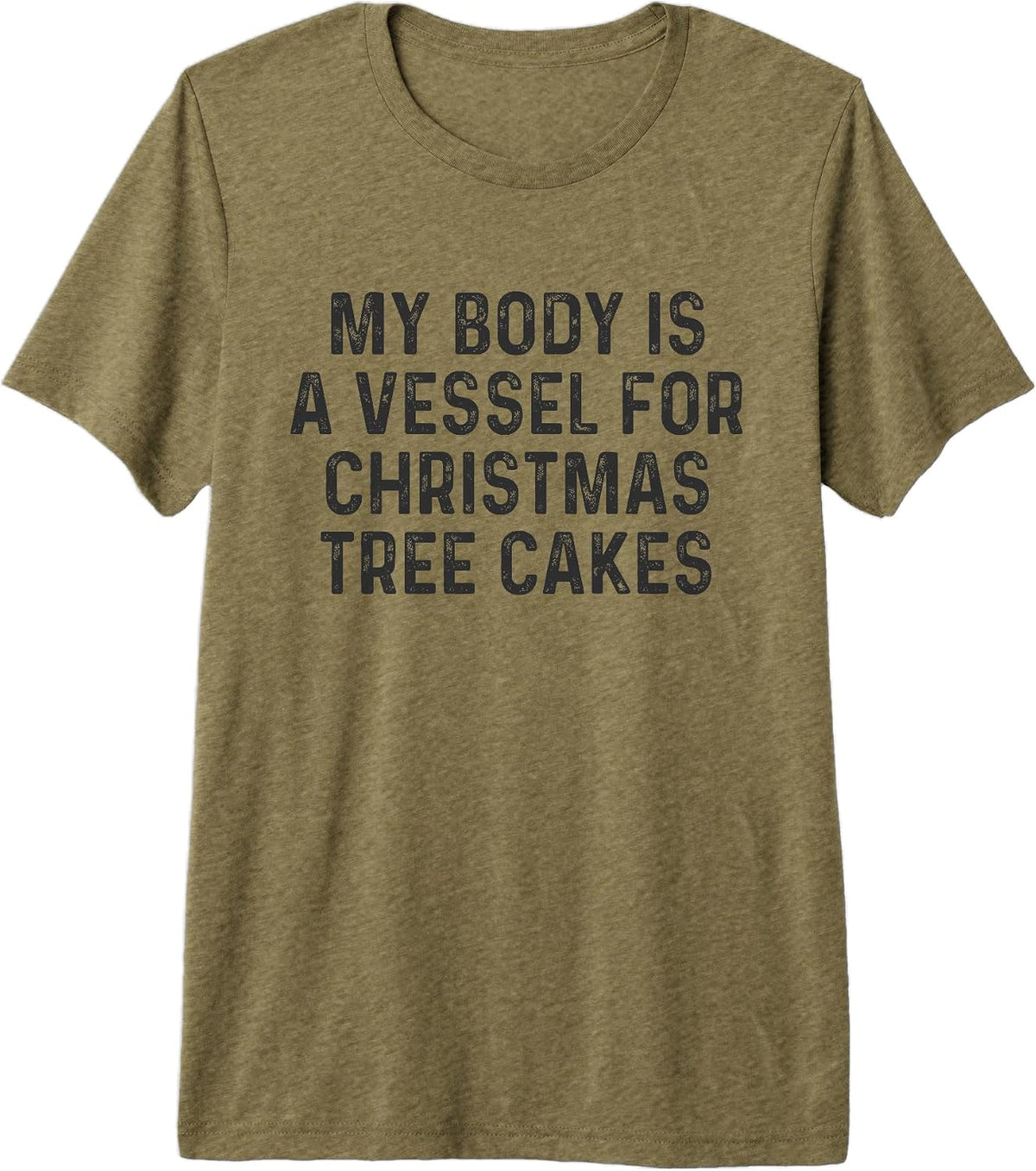 Funny Christmas Tree Cake Lover Premium Tri-Blend T-Shirt