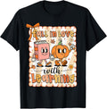 Pumpkin Teacher Preppy Fall in Love with Learning Autumn T-Shirt