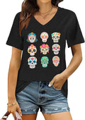Dead of The Dead Shirts for Women Dia De Los Muertos Tshirt Sugar Skull Tee