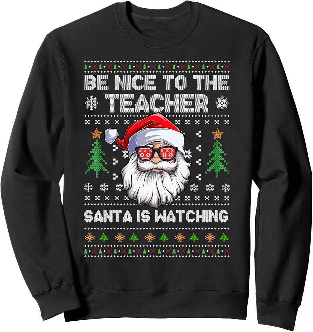Funny Santa Ugly Christmas Sweater 2021 Teachers N