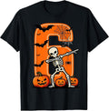 Six Seven Meme Couple Matching Skeleton Pumpkin Halloween T-Shirt